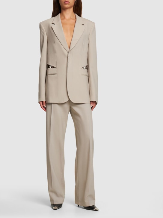 Dion Lee - Single breasted wool interlock jacket