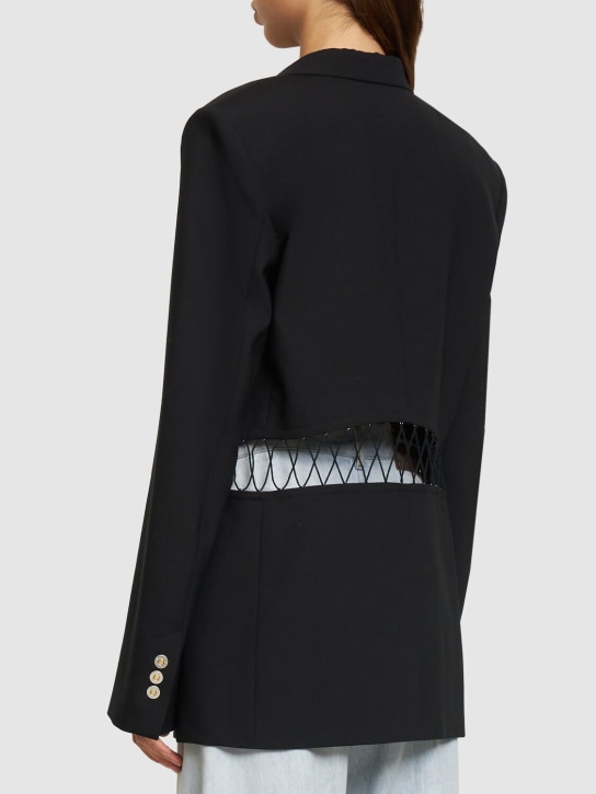 Dion Lee: Single breasted wool interlock jacket