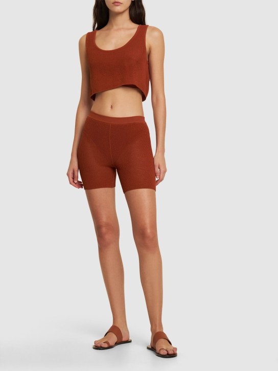 Live The Process - Strickshorts mit hohem Bund „Nyx“