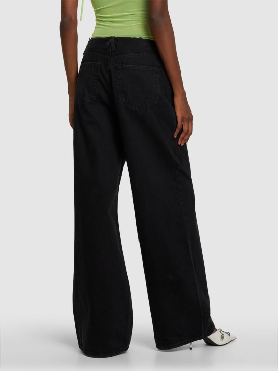 Slvrlake: Jean ample en denim plissé Taylor