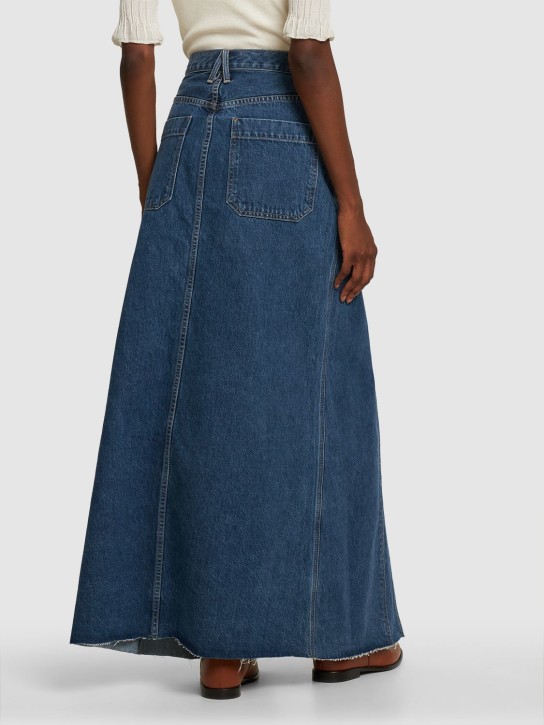 Slvrlake: Jupe longue en denim de coton