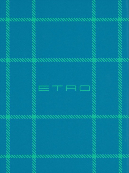 Etro - Plateau en bois tartan