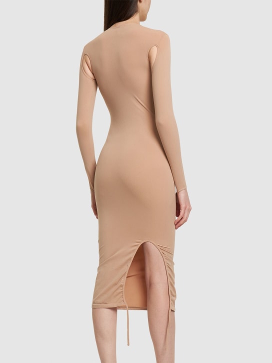 Andreadamo: Vestido midi de jersey con aberturas