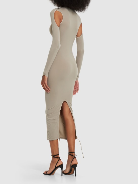 Andreadamo: Robe midi sculptante en jersey ajouré