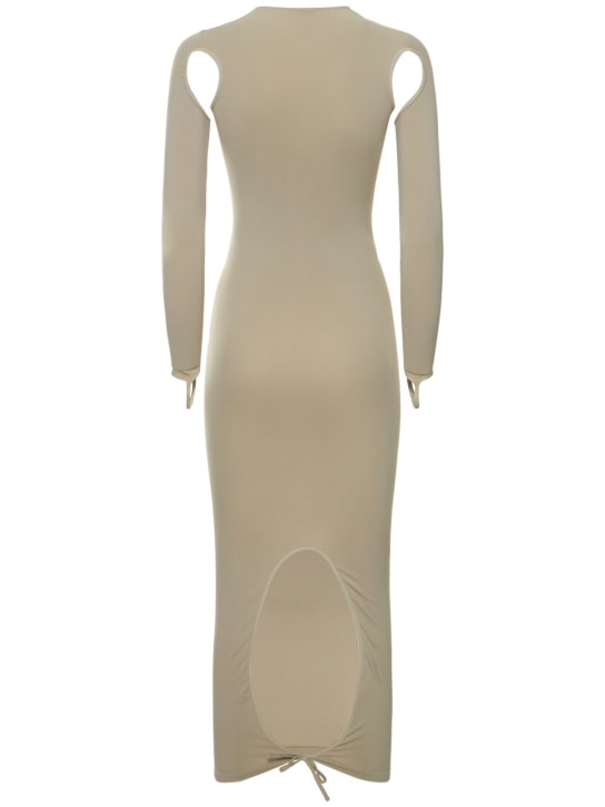 Andreadamo: Robe midi sculptante en jersey ajouré