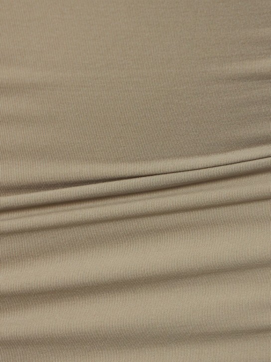 Andreadamo: Robe midi sculptante en jersey ajouré