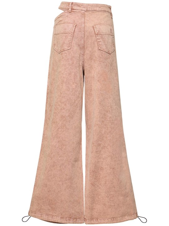 Andreadamo: Pantaloni asimmetrici in denim di cotone washed