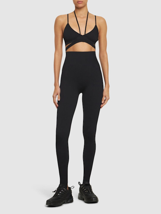 Andreadamo - Leggings aus geripptem Jersey mit Steigbügeln