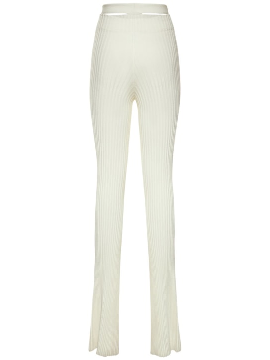 Andreadamo: Pantalon évasé en maille de viscose mélangée