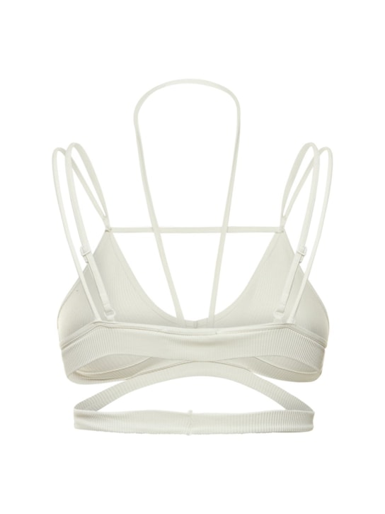 Andreadamo: Soutien-gorge en jersey côtelé avec bretelles