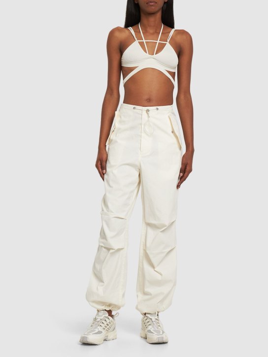Andreadamo - Soutien-gorge en jersey côtelé avec bretelles