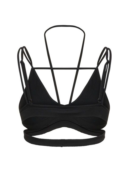 Andreadamo: Soutien-gorge en jersey côtelé avec bretelles