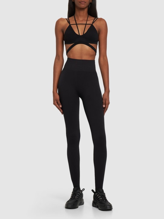 Andreadamo - Soutien-gorge en jersey côtelé avec bretelles