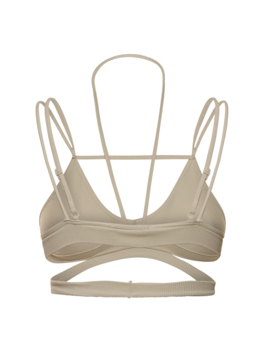 Andreadamo: Soutien-gorge en jersey côtelé avec bretelles