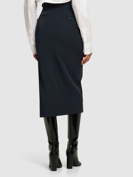 Ferrari: Gonna pencil vita alta in twill stretch