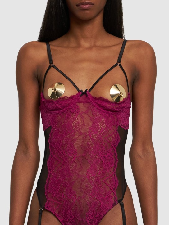 Fleur Du Mal: Body jarretière en dentelle Roxy
