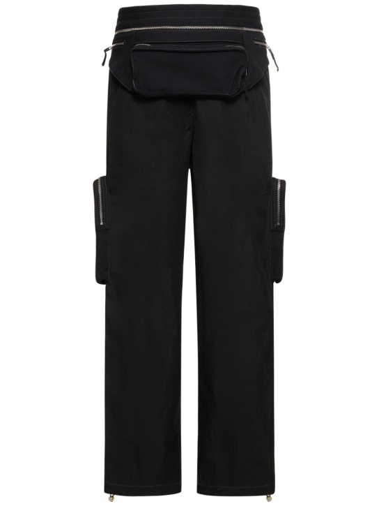 Dion Lee: Pantalon cargo en coton biologique avec sac banane