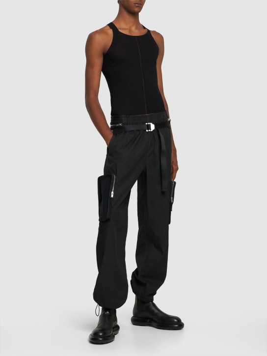 Dion Lee - Pantalon cargo en coton biologique avec sac banane