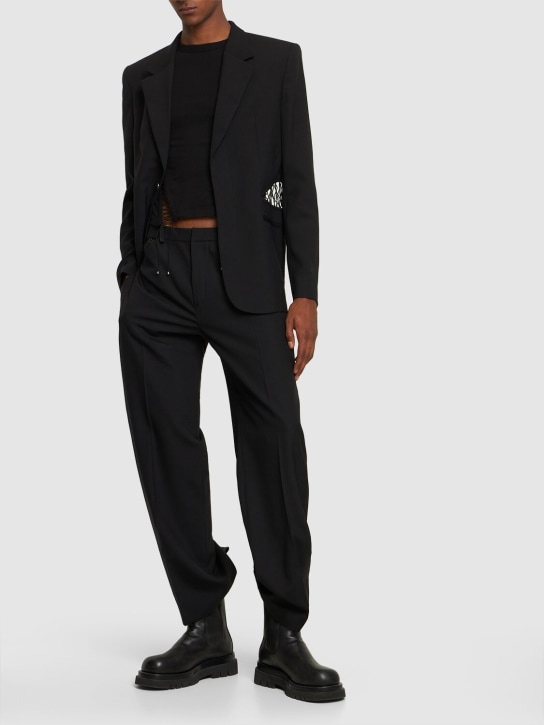 Dion Lee: Pantalon formel en laine Picot