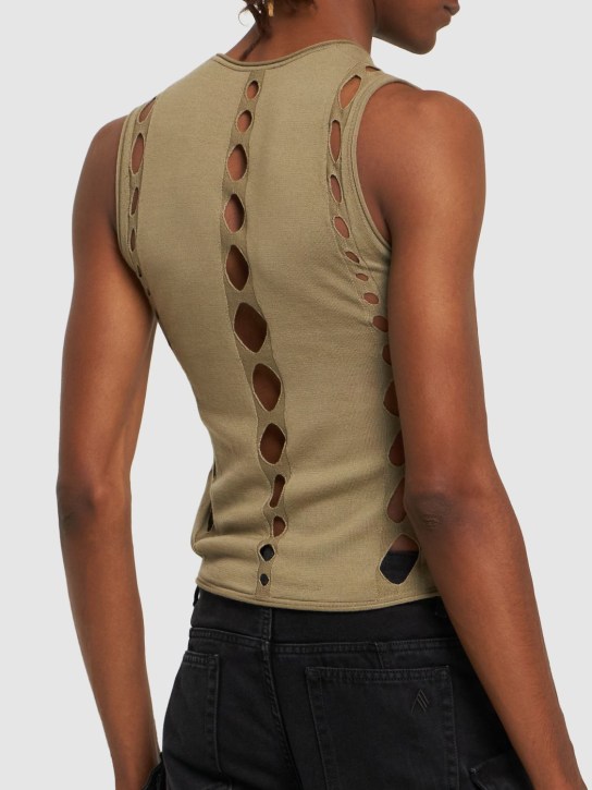 Dion Lee: Débardeur en laine Snake Diamond