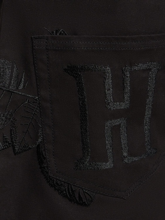 Honor the Gift: B-Summer embroidered canvas shorts