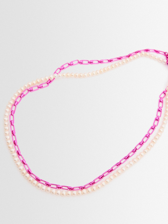 EÉRA: Chain & pearl double Reine necklace