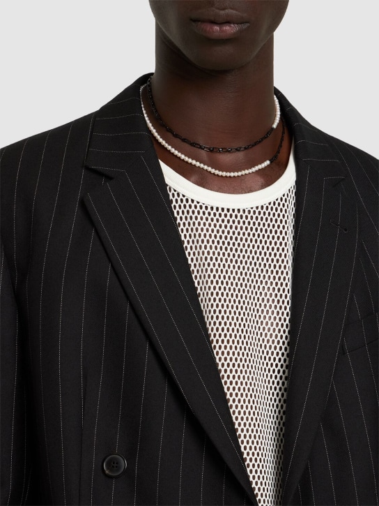 EÉRA: Collier à double chaîne avec perles Reine