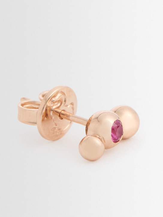 DoDo: 9kt Roségold-Rubin-Mono-Ohrring „Bollicine“