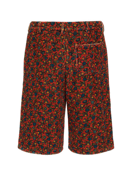 ERL: Unisex printed woven corduroy shorts