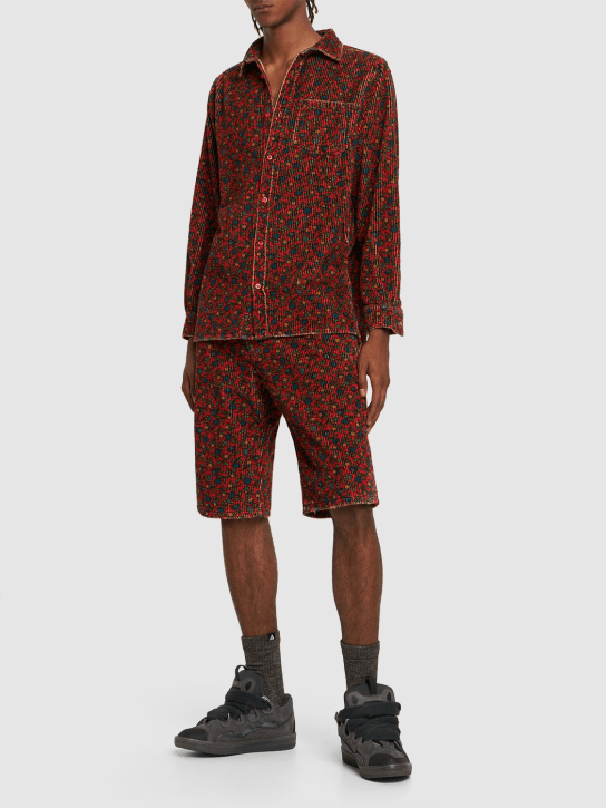 ERL - Shorts unisex in millerighe stampato