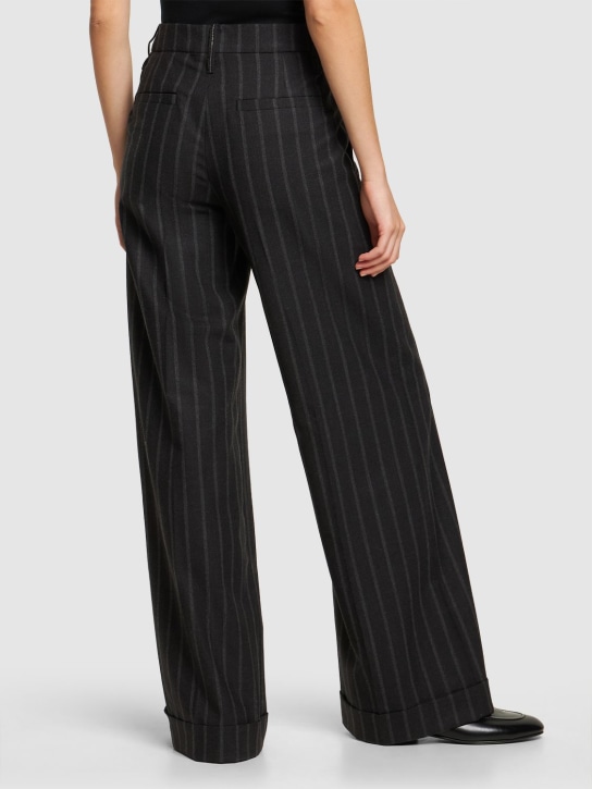 Brunello Cucinelli: Pinstripe wool straight pants