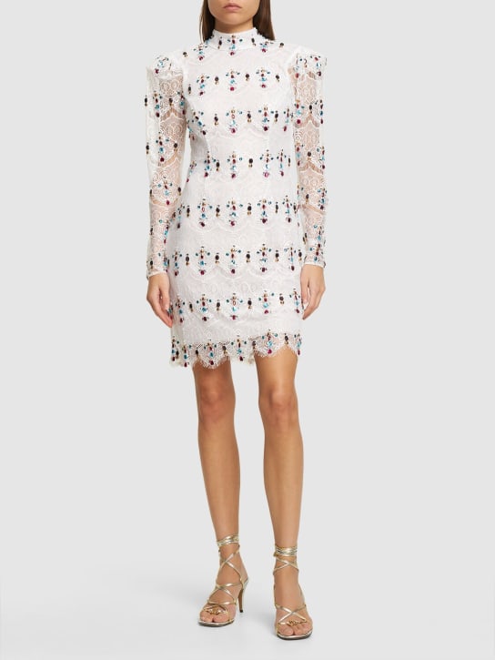 Patbo - Robe courte en dentelle embellie à la main