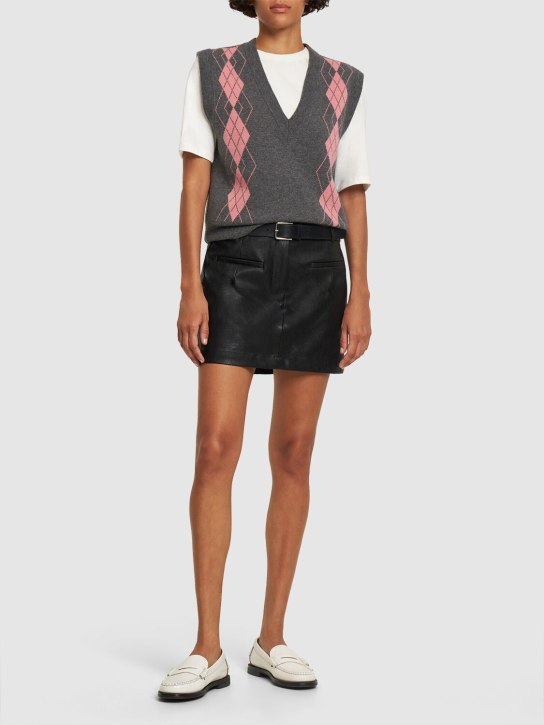 Designers Remix - Jupe courte en simili-cuir Maya