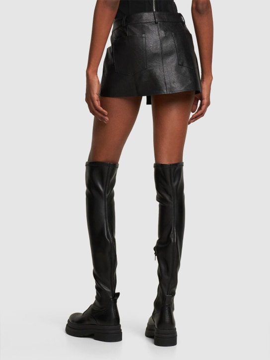 Miaou: Jupe courte en simili-cuir Hunter