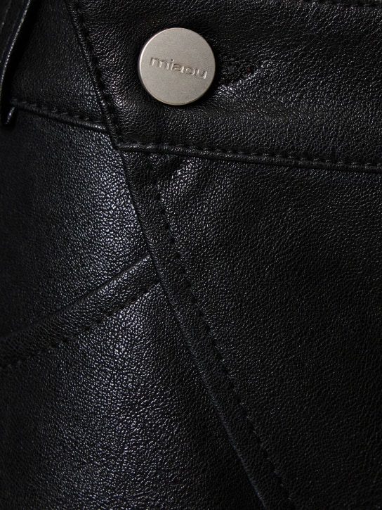 Miaou: Jupe courte en simili-cuir Hunter