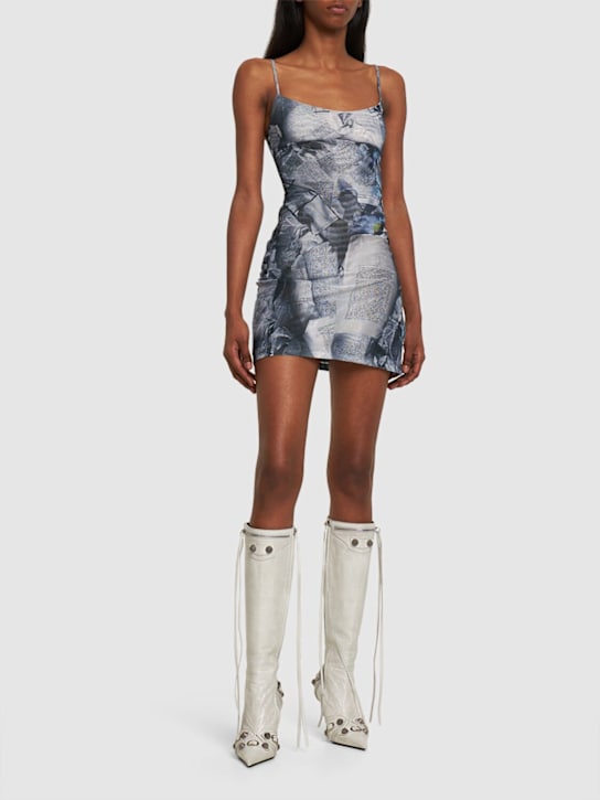 Miaou - Anya printed mesh mini dress