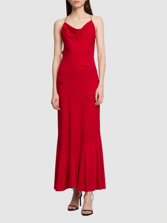 Musier Paris: Langes Kleid aus Jersey mit Blumenmotiv „Ithaque“