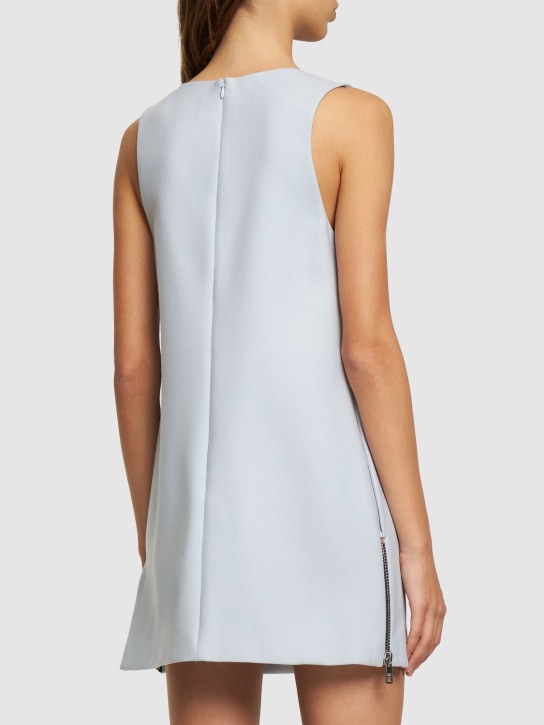 Brandon Maxwell: Minikleid aus Wollkrepp