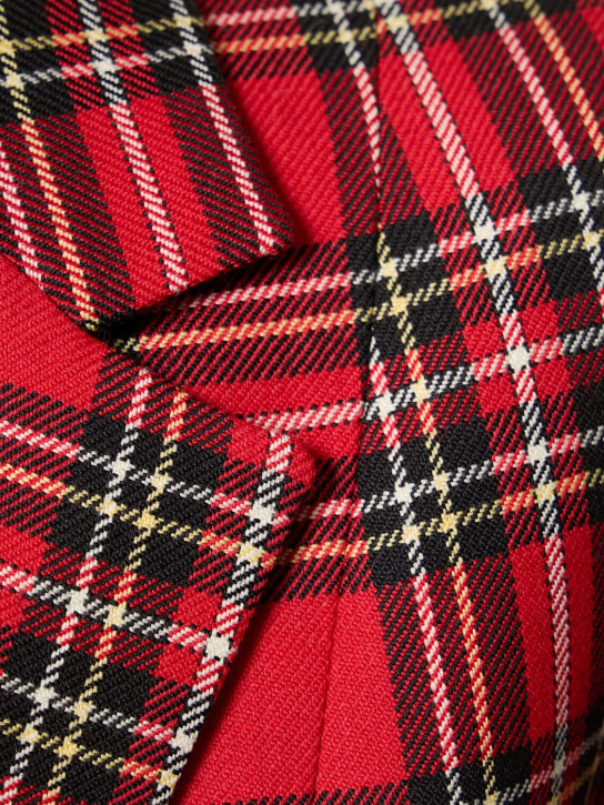 Alessandra Rich: Chaqueta de lana tartán