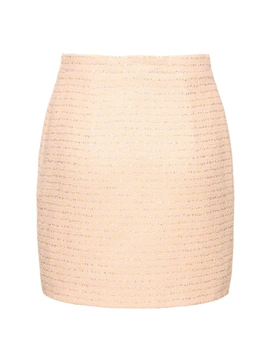 Alessandra Rich: Jupe courte en tweed à sequins