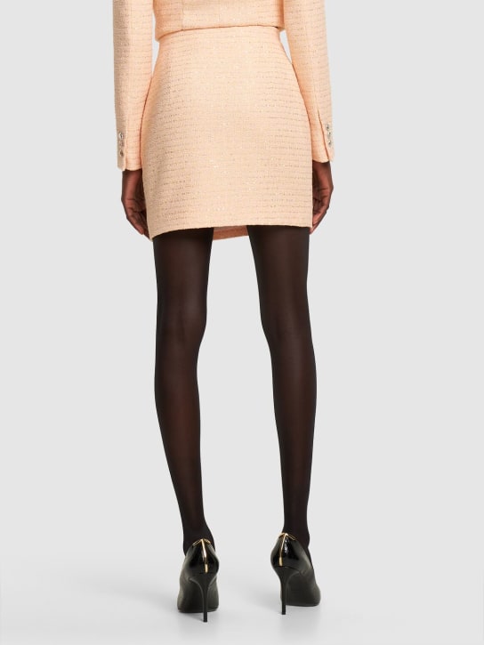 Alessandra Rich: Jupe courte en tweed à sequins