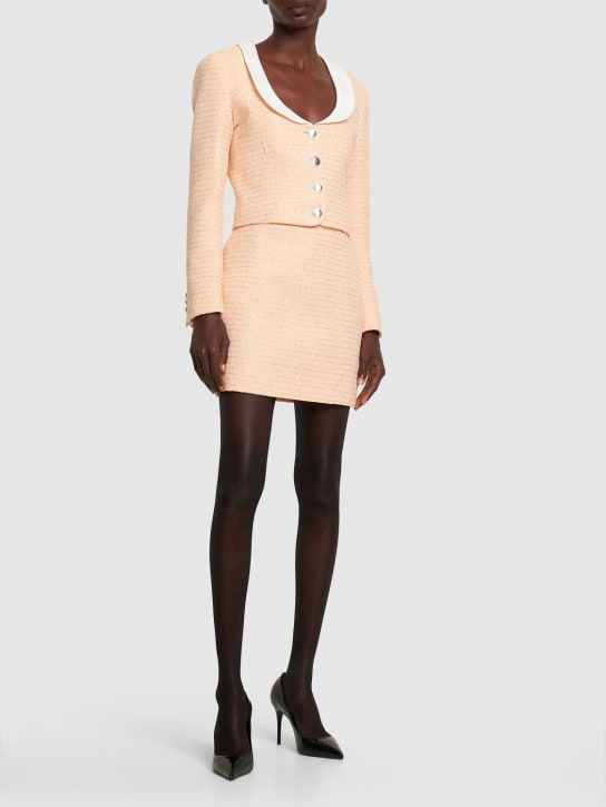 Alessandra Rich - Jupe courte en tweed à sequins