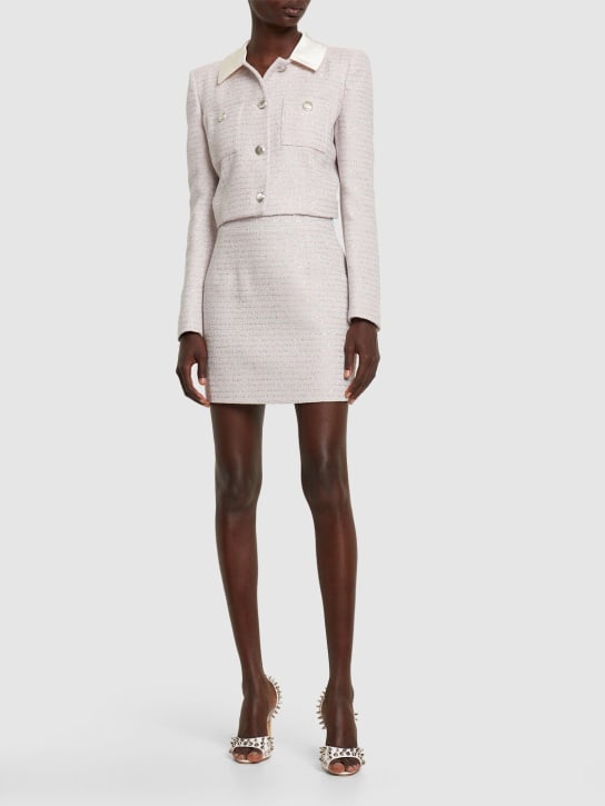 Alessandra Rich - Jupe courte en tweed à sequins