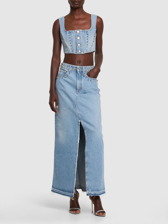 Alessandra Rich: LANGER ROCK AUS DENIM