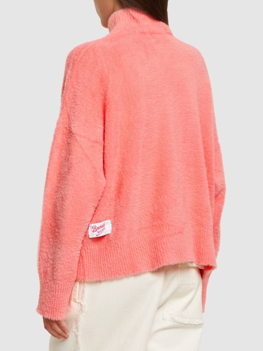 Bonsai: Pull-over court oversize en maille à col roulé