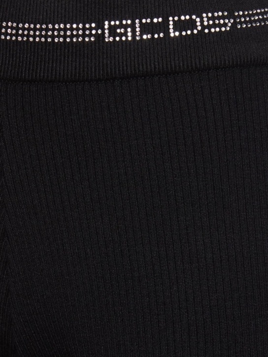 GCDS: Bling straight viscose blend pants