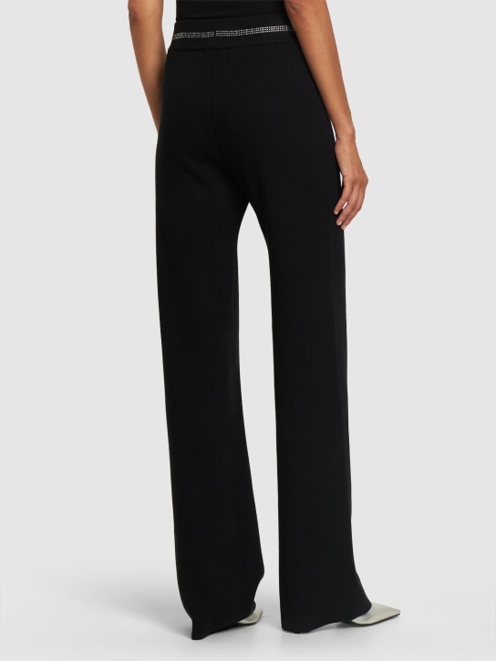 GCDS: Bling straight viscose blend pants