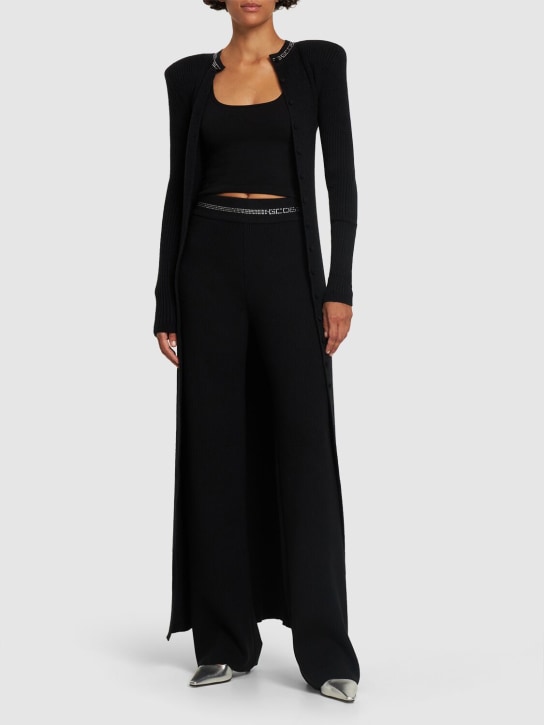 GCDS: Bling straight viscose blend pants