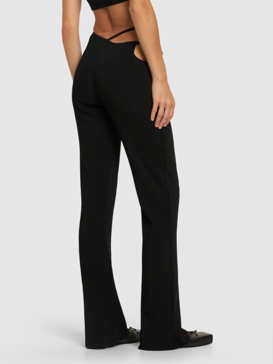 GCDS: Pantaloni GCDS Bling in misto viscosa con cutout