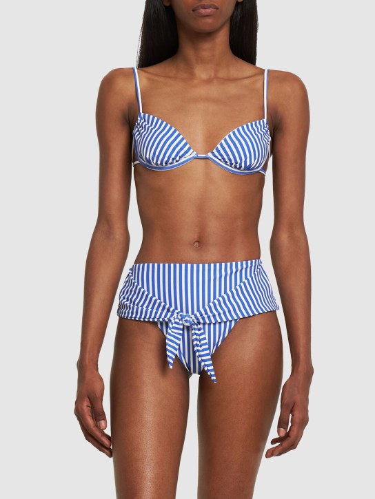 Weworewhat - Striped underwired bikini top